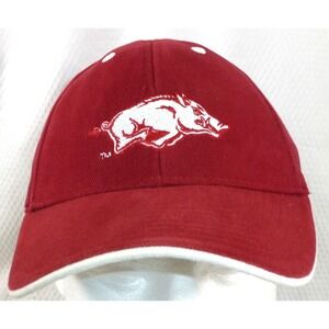 Arkansas Razorbacks White Hog Red Cap With White Trim